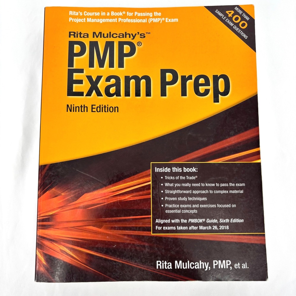 Rita Mulcahy PMP Exam Prep Ninth Edition Paperback PMBOK 6th Ed